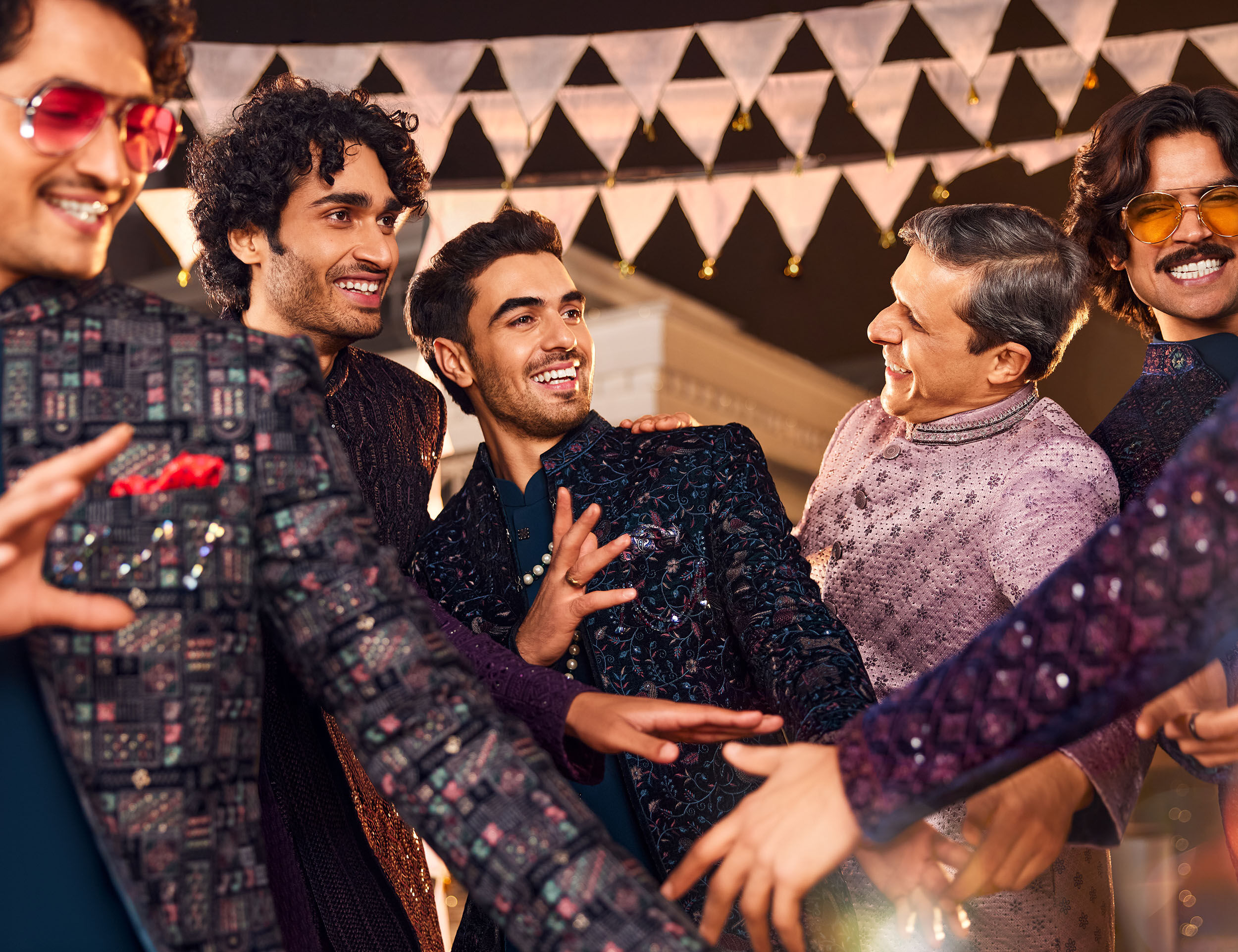 Guests enjoying the vibrant Barat procession at a wedding, dancing joyfully Guests enjoying the vibrant Barat procession at a wedding, dancing joyfully